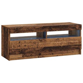 vidaXL Mueble De Tv Led Madera Envejecida Madera De Ingenier&iacute;a Vidaxl