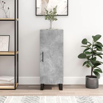 vidaXL Aparador De Madera Contrachapada Gris Hormig&oacute;n 34,5x34x90 Cm Vidaxl