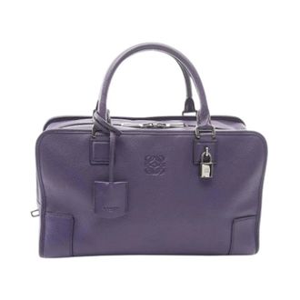 Loewe Pre-owned Handbag - Dames - Vintage Handtas - Paars - ONE Size - Leer - Vintage