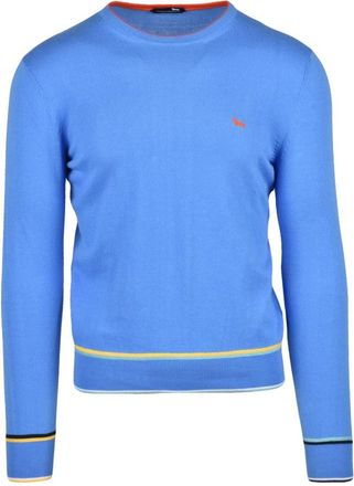Harmont & Blaine Maglioncino Girocollo - Heren - Ronde hals truien - Blauw - S - Katoen - Truien & Vesten