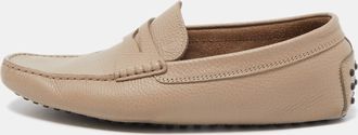 Tod's Tods Beige Leather Penny Loafers