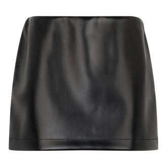 Philosophy di Lorenzo Serafini Leather Skirts, female, Black, Size: L Short Skirt