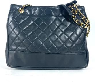 Chanel Pre-owned Leather chanel-bags - Dames - Vintage Schoudertas - Zwart - ONE Size - Leer - Vintage