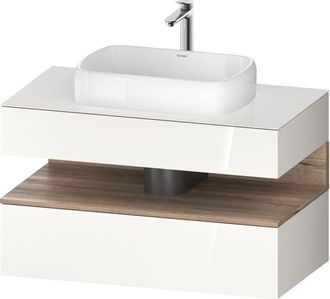 Duravit Duravit - Qatego Consola Mueble Bajo Lavabo, 1 Extra&iacute;ble, 1 Caj&oacute;n