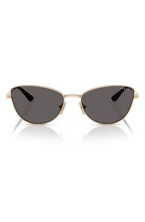 Vogue Eyewear 56mm Polarized Butterfly Sunglasses in Pale Gold at Nordstrom
