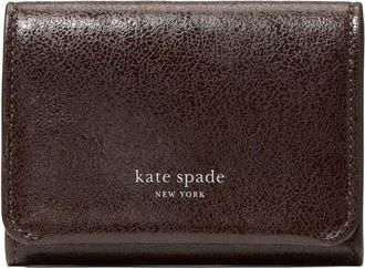 Kate Spade New York halo glazed leather card case in Hot Fudge at Nordstrom