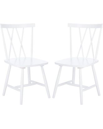Safavieh Set Of 2 Tayten Spindle Back Dining Chairs