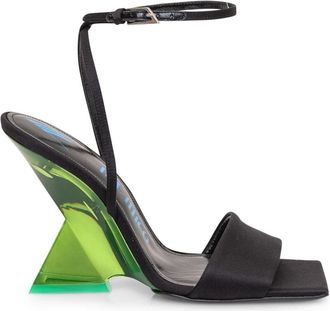 The Attico Sandalen met piramidehak - Dames - Sandalen met hakken - Zwart - 36 1/2 EU - Leer - Schoenen
