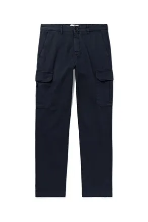 Mr P. Samuel Slim-Fit Straight-Leg Organic Cotton-Twill Cargo Trousers