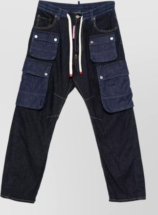 Dsquared2 straight trousers belt loops buttoned pockets