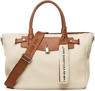 V&deg; 73 Stijlvolle tassen met gepersonaliseerde details - Dames - Shoppers - Beige - ONE Size - Tassen