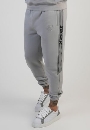 Siksilk Joggers para Hombres Gris Ajuste Muscular XXL