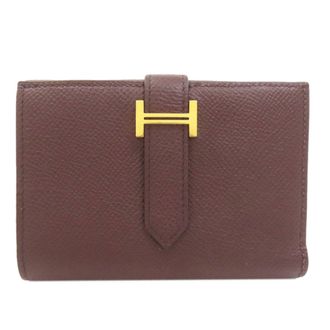 Herm&egrave;s Bordeaux Epsom Leather Wallet (Bi-Fold) (Pre-Owned)
