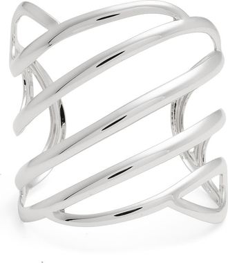 Nordstrom Multiband Cuff Bracelet in Silver at Nordstrom