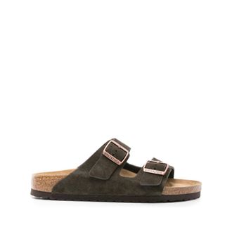 Birkenstock Sliders, male, Brown, Size: 11 US Arizona Soft Footbed