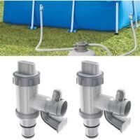 OEM Adaptador De Manguera Para Piscinas Elevadas Con V&aacute;lvula De Mantenimiento/cierre Y Soporte Para Manguera, Accesorios Para Sistemas De Bombeo De Piscin