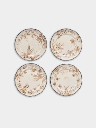 Laboratorio Paravicini Rocaille Ceramic Salad / Dessert Plates (Set of 4)