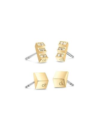 Calvin Klein Juego De 2 Pares De Pendientes De Cristal