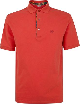 Etro Polo con logo - Rosso