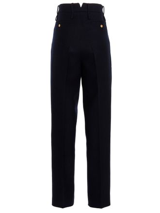 Gucci Pleated Cashmere Trousers - Black