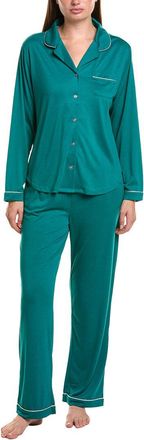 Flora Nikrooz Flora By Flora Nikrooz 2Pc Solid Knit Notch Collar Pajama Set