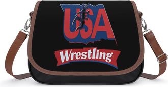 Generic Wrestling U.s. Small Womens Crossbody Bags Shoulder Handbag with Adjustable Strap for Travel