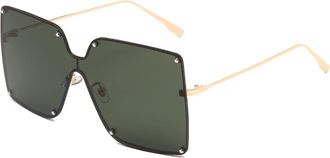 Generic Metal Square Fashion Sunglasses Large Frame Outdoor Summer Beach Sun Shading Decorative Sunglasses (Color : F, Size : Medium) 2026