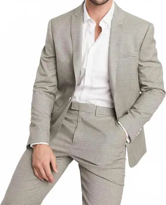 Topman Slim Suit Jacket In Beige