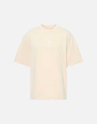 Timberland Mens Hampton Stack Logo Tee Beige - Cream - Size: 38