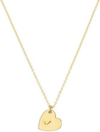 Set & Stones Sophia Initial Heart Pendant Necklace in Gold/j at Nordstrom
