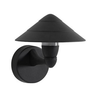 Beliani L&aacute;mpara Led Para Pared De Exterior De Metal Aluminio Estilo Moderno Negro Navea