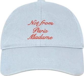 Dr&ocirc;le de Monsieur Slogan Calligraphy Cap - unisex - Petten - Blauw - ONE Size - Katoen - Accessoires