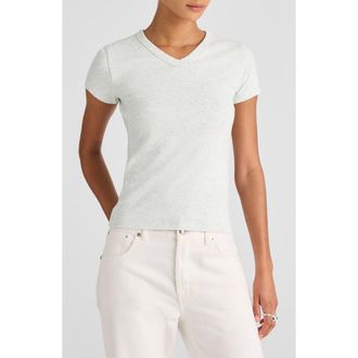Madewell V-Neck Baby Tee in Heather Slate at Nordstrom Rack, Size Xx-Small