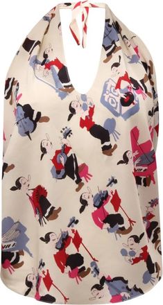 Moschino Foulard Top 3522 1107 - Dames - Tops zonder mouwen - Veelkleurig - ONE Size - Tops