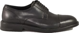 A.Testoni Leren schoenen met rubberen zool - Heren - Nette schoenen - Zwart - 39 EU - Leer - Schoenen