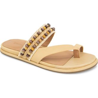 Gentle Souls Lentini Toe Loop Sandal in Tan Leather at Nordstrom Rack, Size 7.5