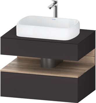 Duravit Duravit - Qatego Consola Mueble Bajo Lavabo, 1 Extra&iacute;ble, 1 Caj&oacute;n