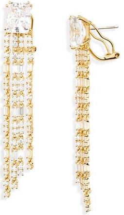 Nadri Fringe Cubic Zirconia Chandelier Earrings in Gold at Nordstrom Rack