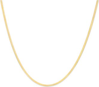 House of Brilliance Unisex Solid 14K Gold 2.8mm Imperial Herringbone Chain Necklace in Yellow at Nordstrom, Size 18
