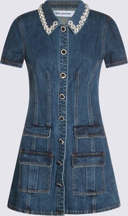 Self Portrait Denim Cotton Dress