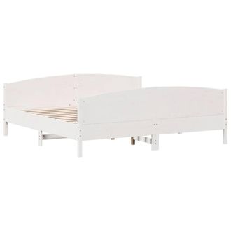 Berkfield Home Beautiful Bed Frame without Mattress White 180x200 cm Super King