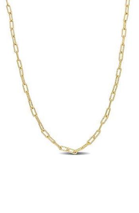 Delmar Textured Paper Clip Chain Necklace in Yellow at Nordstrom Rack