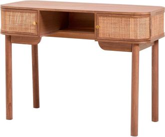 Nordlys Escritorio 2 puertas en madera y ratan