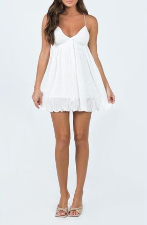 Princess Polly Matea Babydoll Minidress in White at Nordstrom, Size 10
