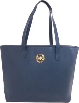 Michael Kors Michael Michael Kors Navy Pvc Tote Bag (Pre-Owned)