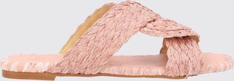 Castaner Sandali mules Padme in rafia intrecciata con tacco basso