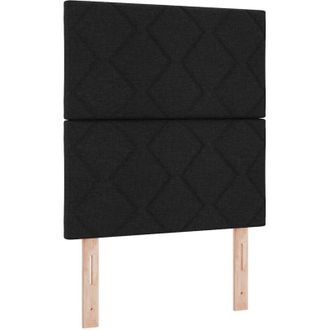 vidaXL Cama Tipo Box Spring Con Colch&oacute;n Negro 80 X 200 Cm Tela Vidaxl
