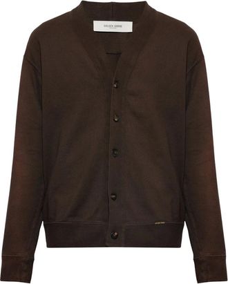 Golden Goose Cardigan in Cotone Romeo - - Knitwear - Uomo - Marrone - S