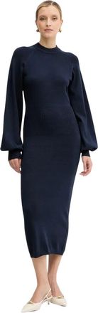 Silvian Heach Amarat Jurk - Dames - Kleedjes - Blauw - M - Leer - Kleedjes