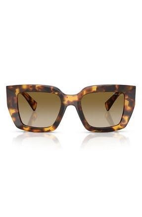 Miu Miu 51mm Gradient Square Sunglasses in Honey Havana /Brown Gradient at Nordstrom